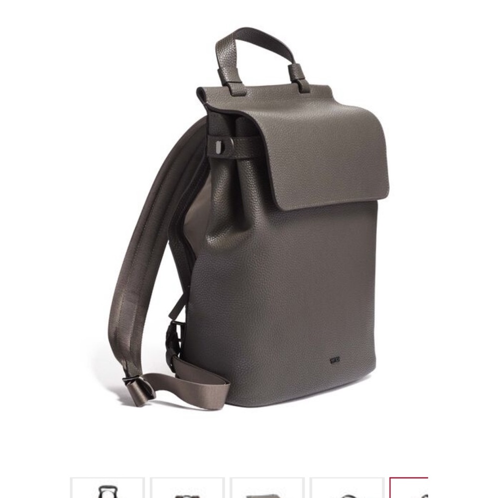 NEW TUMI Marina leather backpack in Taupe